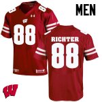 Men's Wisconsin Badgers NCAA #88 Pat Richter Red Authentic Under Armour Stitched College Football Jersey RG31Z66EW